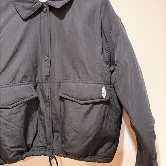 NWT Free People Movement Off The Bleachers Coaches Jacket  Sz S Small Black Casu - Picture 10 of 15